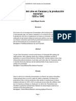 El Comercio Del Cine en Caracas y La Produccion Nacional 1935 A 1945 - Jose Acosta