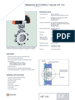 Technical Data Torque: High Performance Butterfly Valve HP 114 High Performance Butterfly Valve HP 114 Quality Features