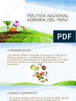 Politica Nacional Agraria Del Peru