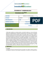 Programa Analítico - Derecho Internacional 1