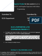 Importer and Exporter Product For Data Analysis Based On Extract, Transform, Load (ETL) and Regular Expression With Python Programming .Teway