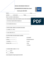 EXAMEN DIAGNOSTICO DE INGLES 2do-2. TV 2010