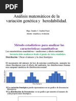 Análisis Matemáticos de La Variación Genética y Heredabilidad