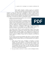 Cuál Es La Vinculación y Aportes de La Sociología en El Ejercicio Profesional Del Trabajador Social