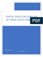 Capital Struture Analysis Oman Companies