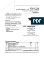 Sts4Dpf30L: Dual P-Channel 30V - 0.07 - 4A SO-8 Stripfet™ Power Mosfet