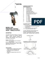 MODEL 2542 Pressure Control Head - Single Output: Ordering Information Model Designations