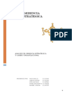 Analisis de Gerencia Estrategica y Cambio Organizacional