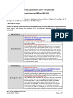 Instruction and Learning Sheet For Week One Target Dates: April 20-April 25, 2020