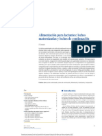 Alimentación para Lactantes - Leches Maternizadas y Leches de Continuación