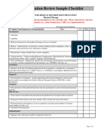 Documentation Review Sample Checklist