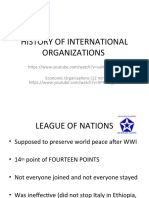 History of International Organizations