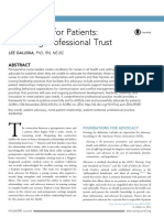 Advocating For Patients Honoring Professional Trust 2016