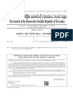 Ys%, XLD M Dka S%L Iudcjd Ckrcfha .Eiü M %H: The Gazette of The Democratic Socialist Republic of Sri Lanka