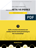 Araneta Vs Perez: Donation - Interest of Beneficiaries