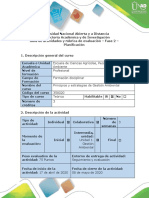 Guía de Actividades y Rúbrica de Evaluación - Fase 2 - Planificación