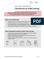 Factsheet Covid 19 Environmental Cleaning