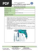 Southern Leyte Provincial Training Center: Housekeeping Schedule