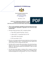 Notice of Emergency Suspension of RFF License - Round The Clock Diner - SM Signed