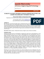 Stability Analysis and Design of Rock Support For Tunnel and Cavern of Kathmandu University Geo-Lab