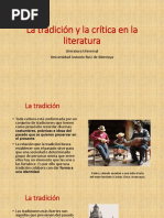 La Tradición y La Crítica - Literatura Universal