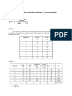 Spearman Rank Correlation Coefficient - Practice Problems