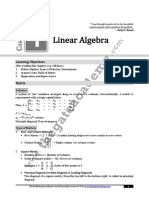 Linear Algebra: Learning Objectives