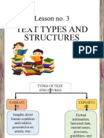 Lesson No. 3: Text Types and Structures