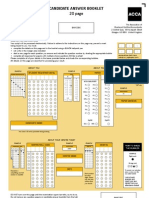 ACCA Answer Booklet