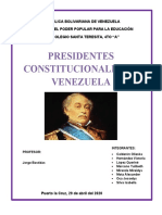 1er TRABAJO DE LOS PRESIDENTES DE VZLA DESDE 1830 HASTA 1900 Enviado