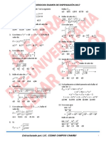 Guía de Ejercicios Examen de Dispensación 2017: Estructurado Por: LIC. CESAR CAMPOS CHAMBI