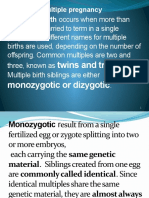 A Multiple Birth Occurs When More Than