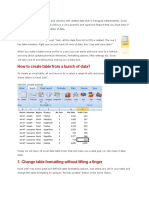 Excel Data Table