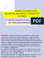 Clase 5 Procesamiento de Productos Galenicos, Naturales, Cosmeticos