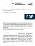 An Empirical Survey On The Role of Human Error in Marine Incidents