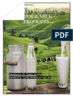 Quality Issues of Milk & Milk Products (17-Uglc-603)