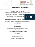 Reordenamiento e Inventario en El Almacén de Refacciones de La Empresa Servicio Industrial Especializado S.A de C.V, (Seriesa)