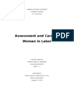 Assessment and Care For Woman in Labor: Angeles University Foundation College of Nursing S.Y. 2010-2011