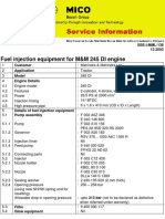 Fuel Injection Equipment For M&M 245 DI Engine: SSE-I-MML/138 12.2003