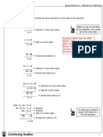 Equation Solving Refresher E