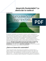 Qué Es El Desarrollo Sustentable 2020 México