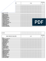 Record in Math 4-A Tota L