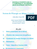 Secteur de L'energie en Afrique Centrale