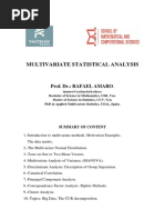 Multivariate Statistical Analysis: Prof. DR.: RAFAEL AMARO