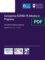 Coronavirus (COVID-19) Infection in Pregnancy: Information For Healthcare Professionals