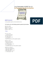 Quadratic Equation by Factorisation2