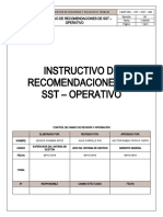 Instructivo de Recomendaciones de SST - Operativo