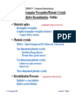 Lecture 17 - Rectangular Waveguides/Photonic Crystals and Radiative Recombination - Outline