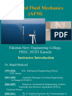 Advanced Fluid Mechanics (AFM) : Pakistan Navy Engineering College, PNEC, NUST Karachi