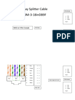 Network 3 Way Splitter Cable Part#M008D9M-3-18Indb9F: Rj45 To 9 Pin Female